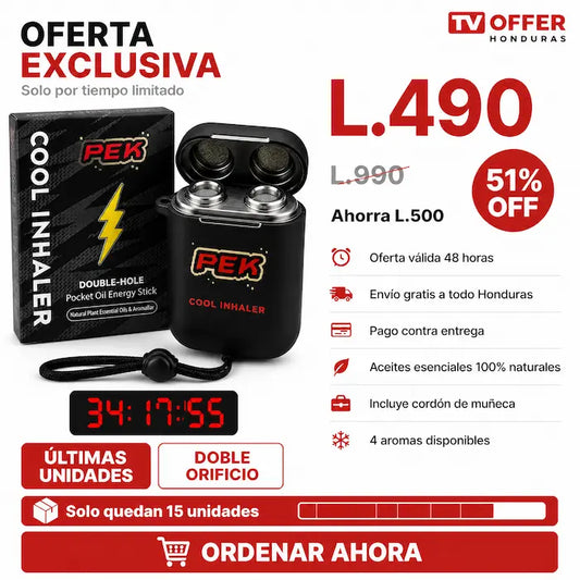 PEK AromaBar — Barra de Aromaterapia Portátil Doble ⚡ | + Garantía