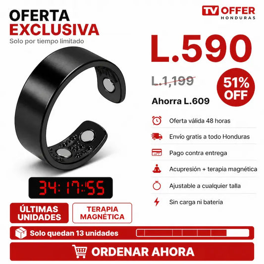 ZenRing Pro — Anillo de Acupresión y Terapia Magnética 🧲 | + Garantía