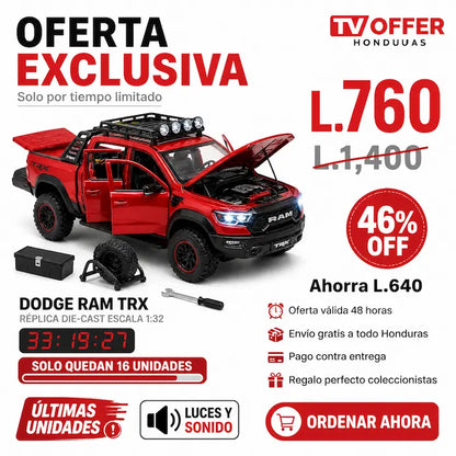 DiecastRam TRX — Réplica Dodge Ram Metal Die-Cast Escala 1:32 🚛 | + Garantía