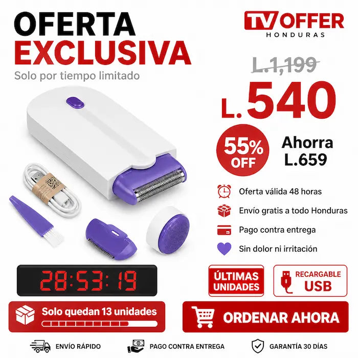 SilkRemove Pro — Depiladora Eléctrica Recargable Indolora 2 en 1 ✨ | + Garantía