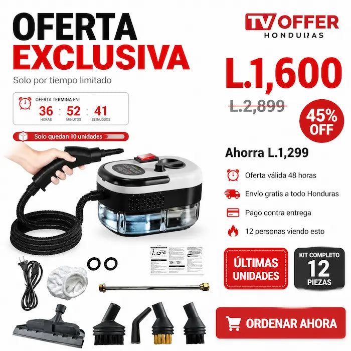 SteamBlast Pro — Limpiador a Vapor Portátil con Accesorios 💨 | + Garantia