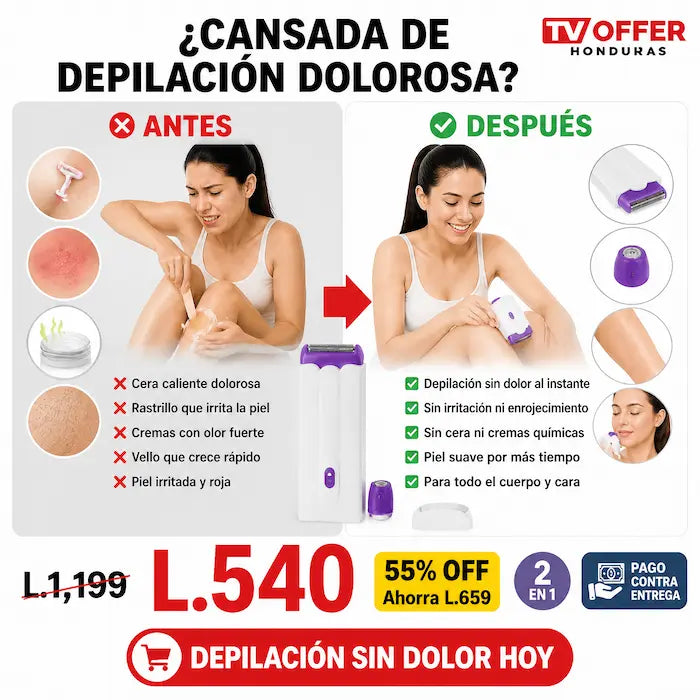 SilkRemove Pro — Depiladora Eléctrica Recargable Indolora 2 en 1 ✨ | + Garantía