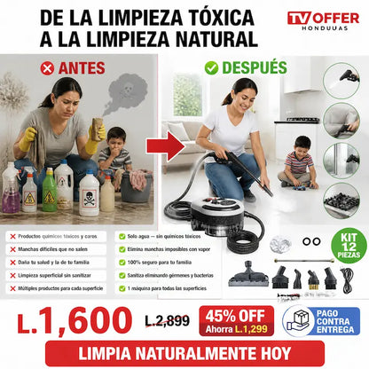 SteamBlast Pro — Limpiador a Vapor Portátil con Accesorios 💨 | + Garantia