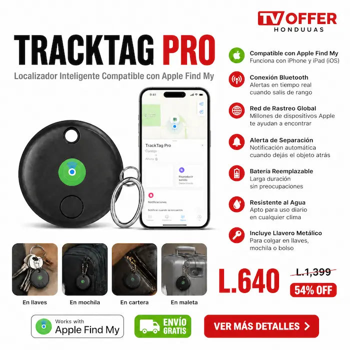 TrackTag Pro — Rastreador GPS Honduras | Vehículos, Mascotas y Personas |+ Garantía