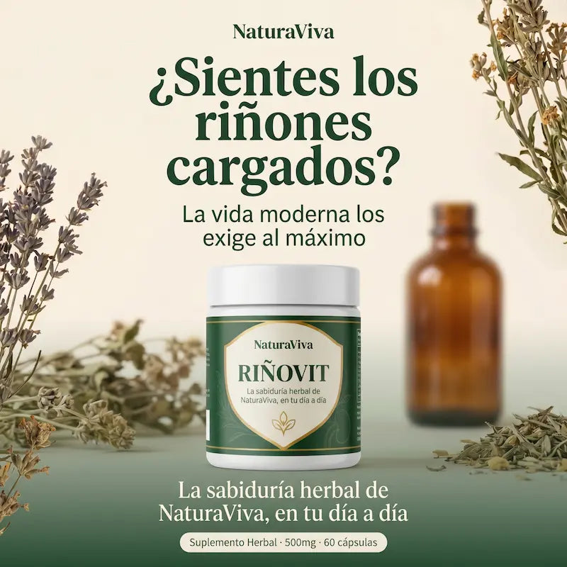Riñovit NaturaViva — Suplemento Herbal de Bienestar Renal 🌿 | + Garantía